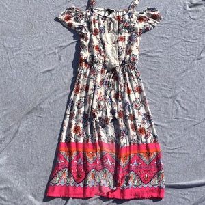 Off the Shoulder Girls Romper with Skirt